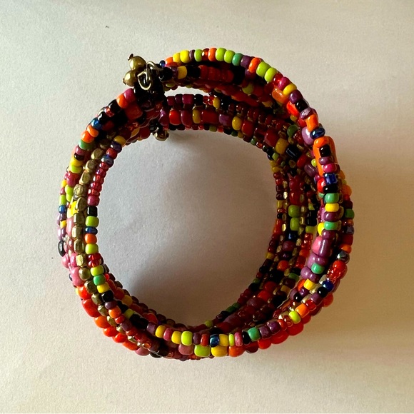 Hand Beaded Cuff Bracelet - Picture 2 of 4